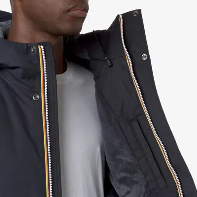 K-way Short Jacket With Adjustable Hood In Multi