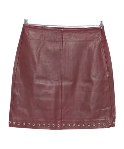 Gimaguas Eyelet-embellished Skirt In Burgundy