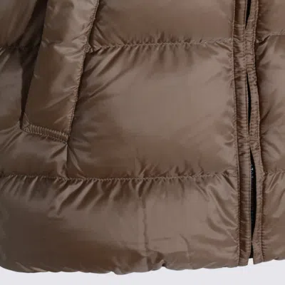 Max Mara The Cube Beige Seivi Down Jacket In Brown