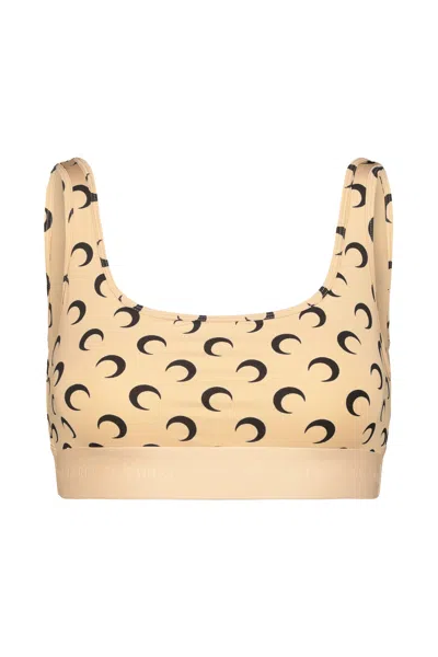 Marine Serre Regenerated Jersey Sport Bra Clothing In Neutral