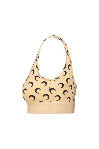 Marine Serre Regenerated Jersey Sport Bra Clothing In Neutral