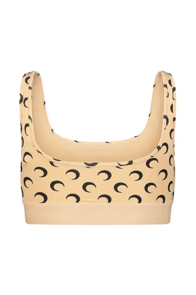 Marine Serre Regenerated Jersey Sport Bra Clothing In Neutral