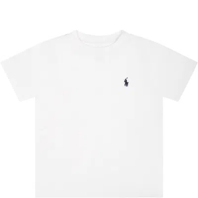 Ralph Lauren White T-shirt For Boy With Pony Logo In White