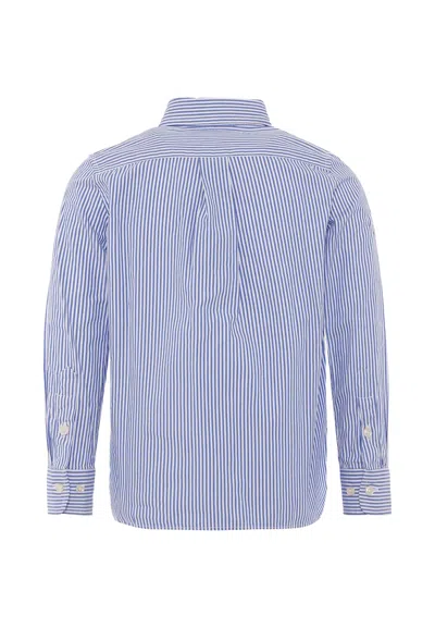 Ralph Lauren Light Blue Shirt For Boy With Logo In Blue