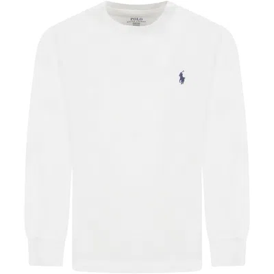 Ralph Lauren White T-shirt For Boy With Pony Logo In White