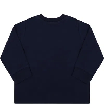 Ralph Lauren Blue T-shirt For Baby Boy With Pony Logo In Black