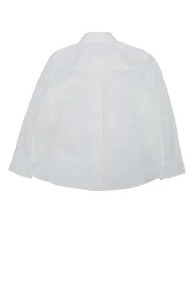 Fendi Embroidered-shield Shirt In White