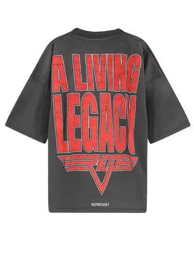 Represent Living Legacy Graphic Print T-shirt In Gray