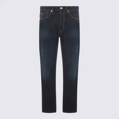 Nine In The Morning Contrast-stitch Jeans In Blue