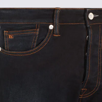 Nine In The Morning Contrast-stitch Jeans In Blue