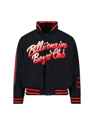 Billionaire Script Bomber Jacket In Black