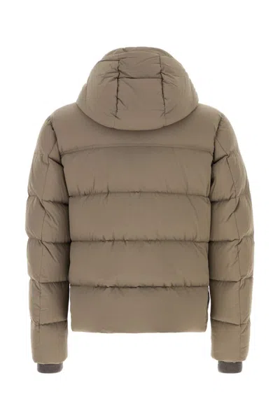 Moorer Cappuccino Nylon Blend Alarick Down Jacket In Brown