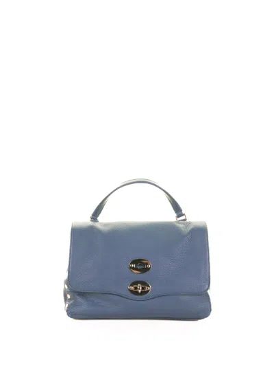Zanellato Small Postina Leather Tote Bag In Blue