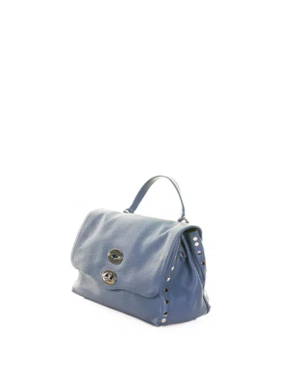 Zanellato Small Postina Leather Tote Bag In Blue
