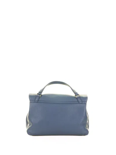 Zanellato Small Postina Leather Tote Bag In Blue