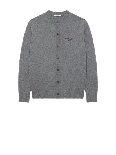 Givenchy Cardigan In Wool And Cashmere In Gray