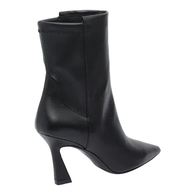 Stuart Weitzman 85mm Vinnie Pointed-toe Elasticised Boots In Black