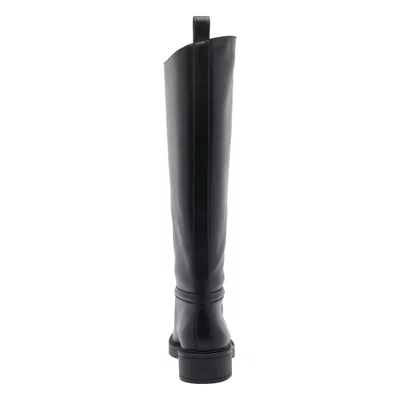 Stuart Weitzman Stylish Knee-high Leather Block Heel Boots In Black