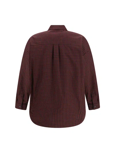Gucci Men Checked Cotton Jacket In Burgundy