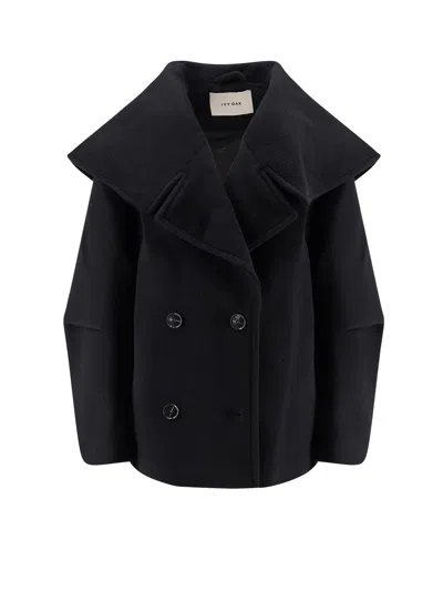 Ivy & Oak Jetta Peacoat In Responsible Virgin Wool In Black