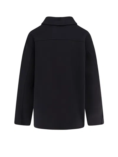 Paltò Susanna Flap-pocket Pointed-collar Jacket In Black