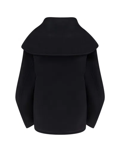 Ivy & Oak Jetta Peacoat In Responsible Virgin Wool In Black