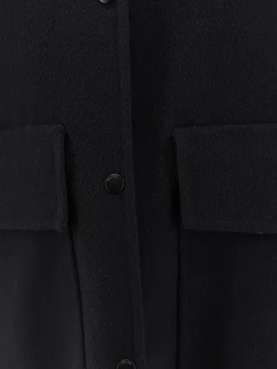 Paltò Susanna Flap-pocket Pointed-collar Jacket In Black