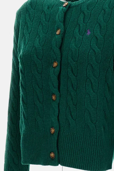 Polo Ralph Lauren Cable-knit Cardigan In Green