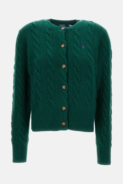 Polo Ralph Lauren Cable-knit Cardigan In Green
