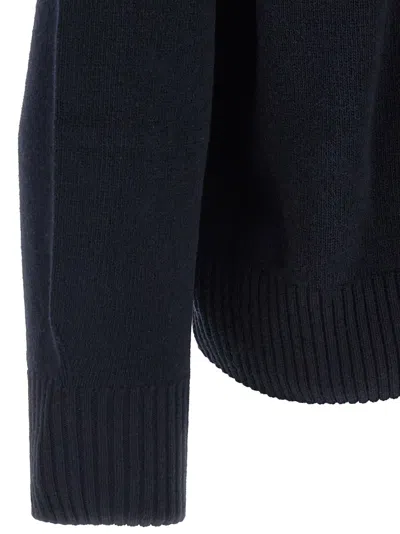 Lacoste Logo Patch Sweater Sweaters And Cardigans Blue In Black