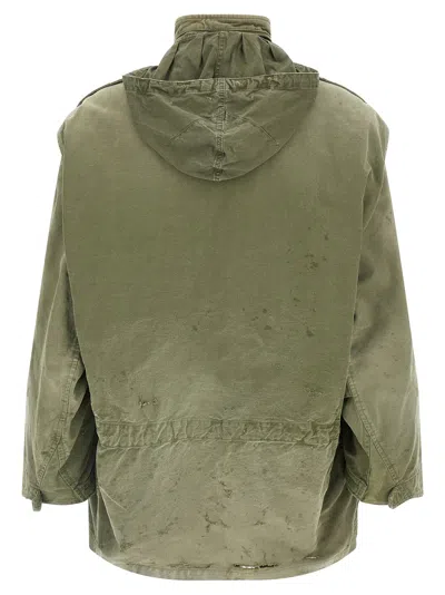 Miharayasuhiro Distressed Field Puffer Jackets Green In Green