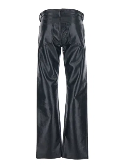 Agolde Recycled Leather Kick Boot With Modern Silhouette In Black