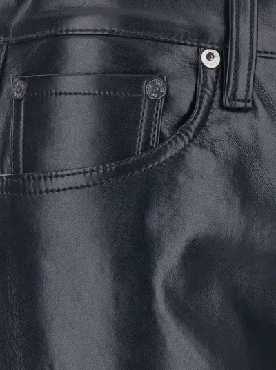 Agolde Recycled Leather Kick Boot With Modern Silhouette In Black