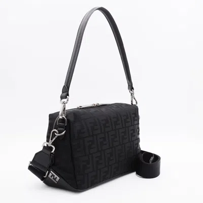 Fendi Men Lui Nylon Messenger Bag In Black