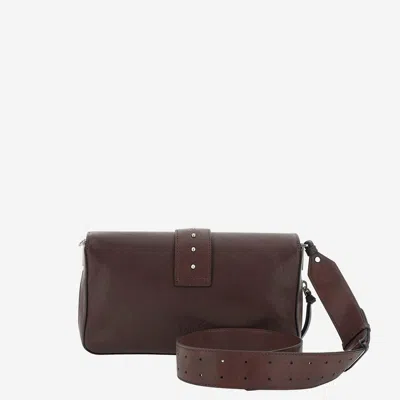 Pinko Medium Leather Classic Love Bag Slouchy Shoulder Bag With Zip In Brown