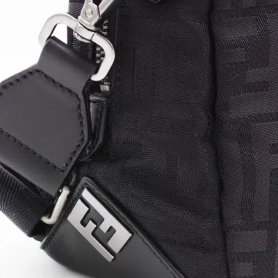 Fendi Men Lui Nylon Messenger Bag In Black
