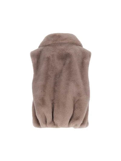 Pinko 'deyn' Fur-effect Vest In Brown