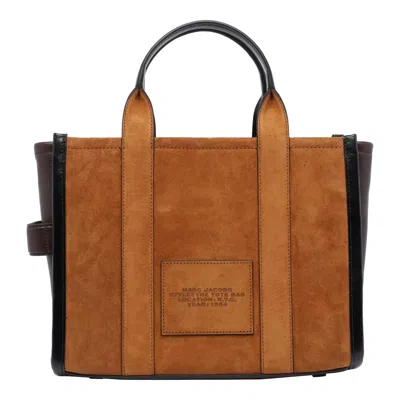 Marc Jacobs Borsa A Mano The Suede Medium Tote Bag Copper In Brown