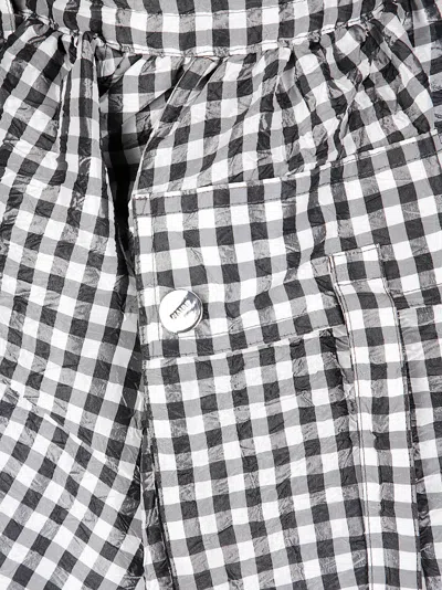 Ganni Skirt With Balloon Effect And Gingham Pattern In Pattern