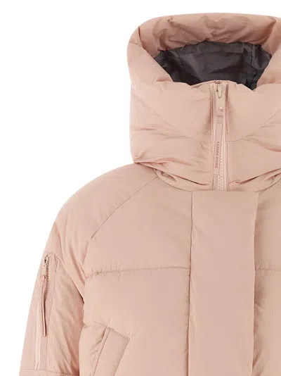 Canada Goose Cropped Puffer Jacket With High Collar In Brown