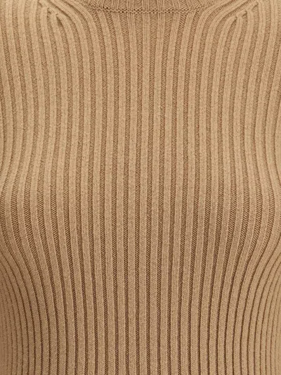 Max Mara Wool And Cashmere Turtleneck Sweater In Gold