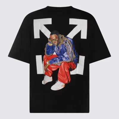 Off-white Black T-shirt With Arrow Print In Black