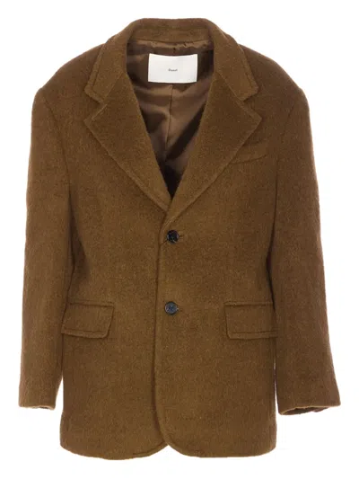 Dunst Brown Jacket With Frontal Buttons Closure In Brown