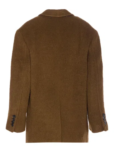 Dunst Brown Jacket With Frontal Buttons Closure In Brown