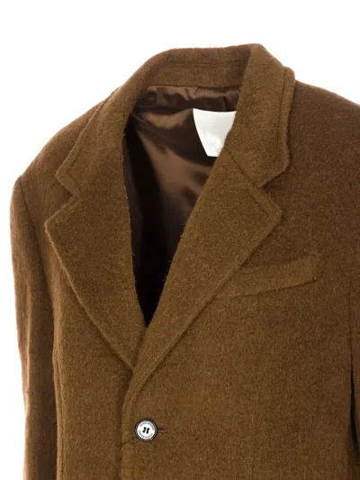 Dunst Brown Jacket With Frontal Buttons Closure In Brown