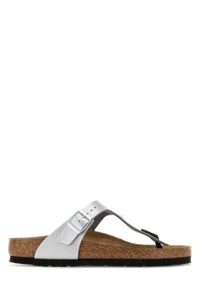 Birkenstock Slippers In Silver