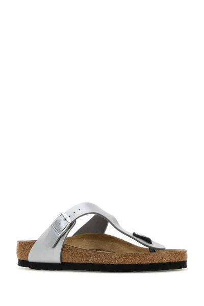 Birkenstock Slippers In Silver