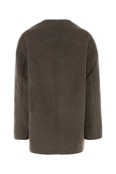 Loulou De Saison Mud Flannel Dunne Jacket In Brown