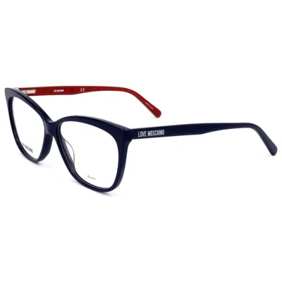 Moschino Demo Rectangular Ladies Eyeglasses Mol506 0pjp 56 In Blue