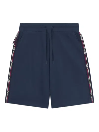Gcds Shorts Mit Logo-streifen In Blue